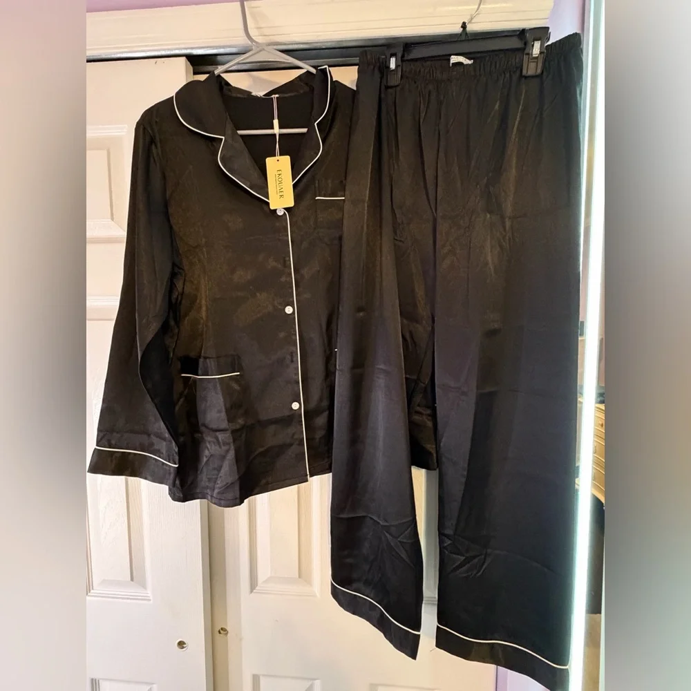 Ekouaer | Silk Pajamas - Picture 1 of 6
